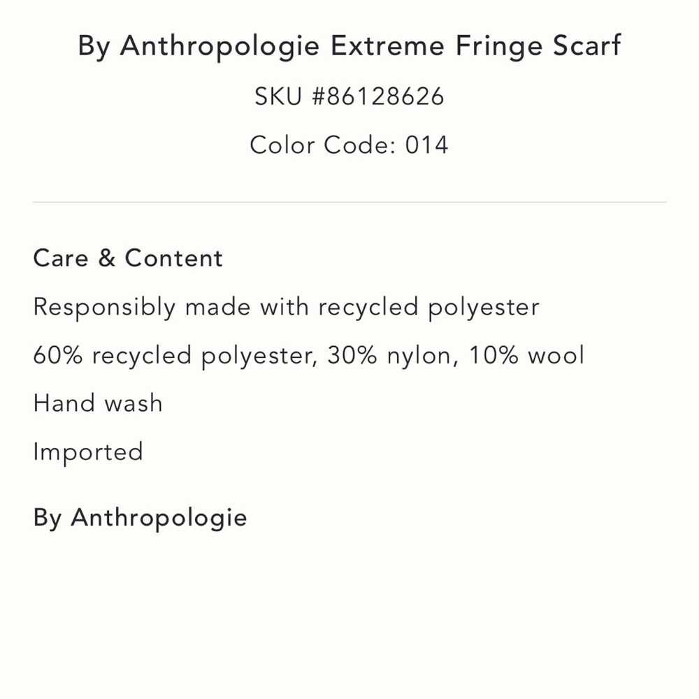 ✨ Anthropologie Extreme Fringe Scarf - Picture 4 of 4